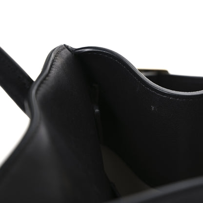 The Row Polished Saddle Calfskin Soft Margaux 10 Bag Black 10 of 13