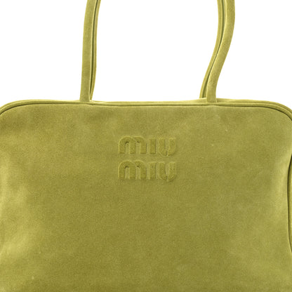 Miu Miu Camoscio Beau Top Handle Bag Edera 7 of 11