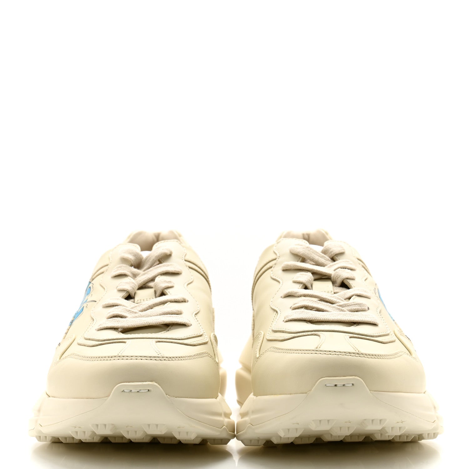 Gucci X DISNEY Calfskin Donald Duck Mens Rhyton Sneakers 6 Ivory 2 of 10