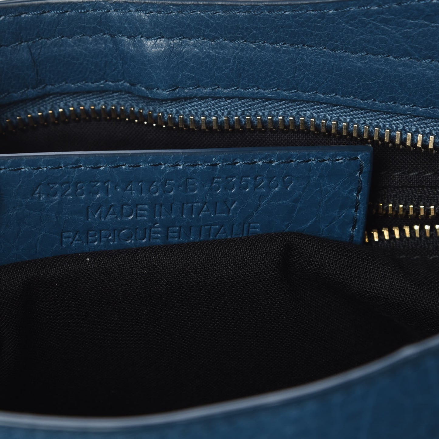 Agneau Arena Gold Metallic Edge Hardware S City Bleu Abysse