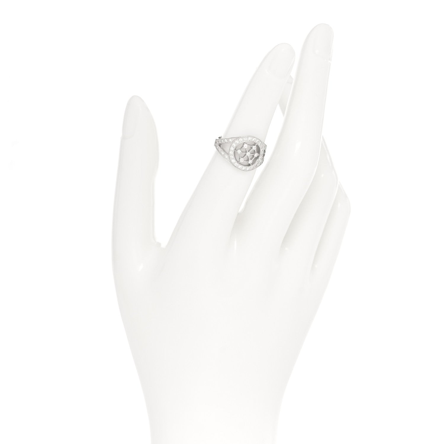 Tiffany Platinum Diamond Voile Ring 49 4.75 2 of 5