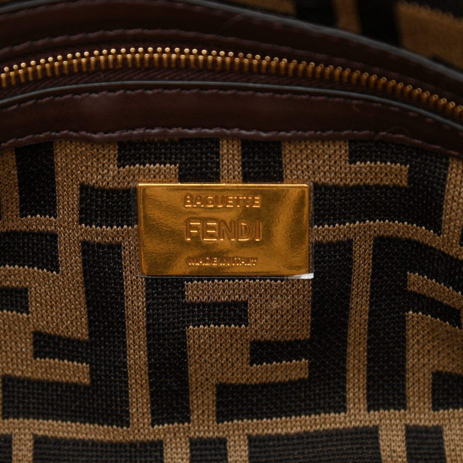 Fendi Wool Vitello Seta Woven Fringe Baguette Rosa Quarzo Ebano 5 of 9
