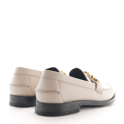 Gucci Goatskin Womens Logo 15mm Loafers 38.5 Mystic White 4 of 9