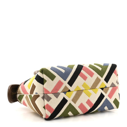 Fendi Canvas Vitello FF Multicolor Embroidered Mini By The Way Top Handle Boston Bag Multicolor 4 of 10