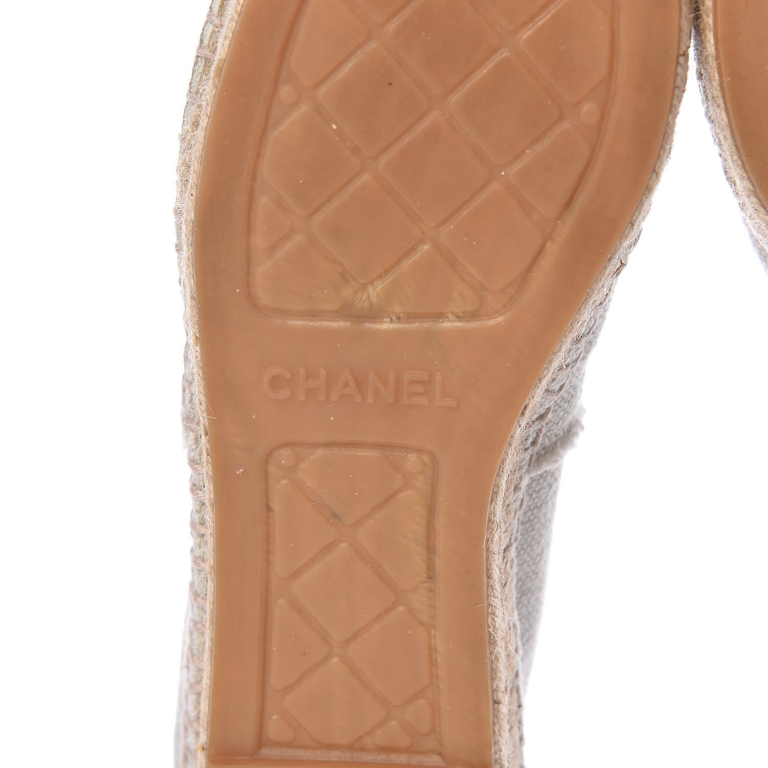 Chanel Linen CC Espadrilles 37 Beige Black 9 of 12