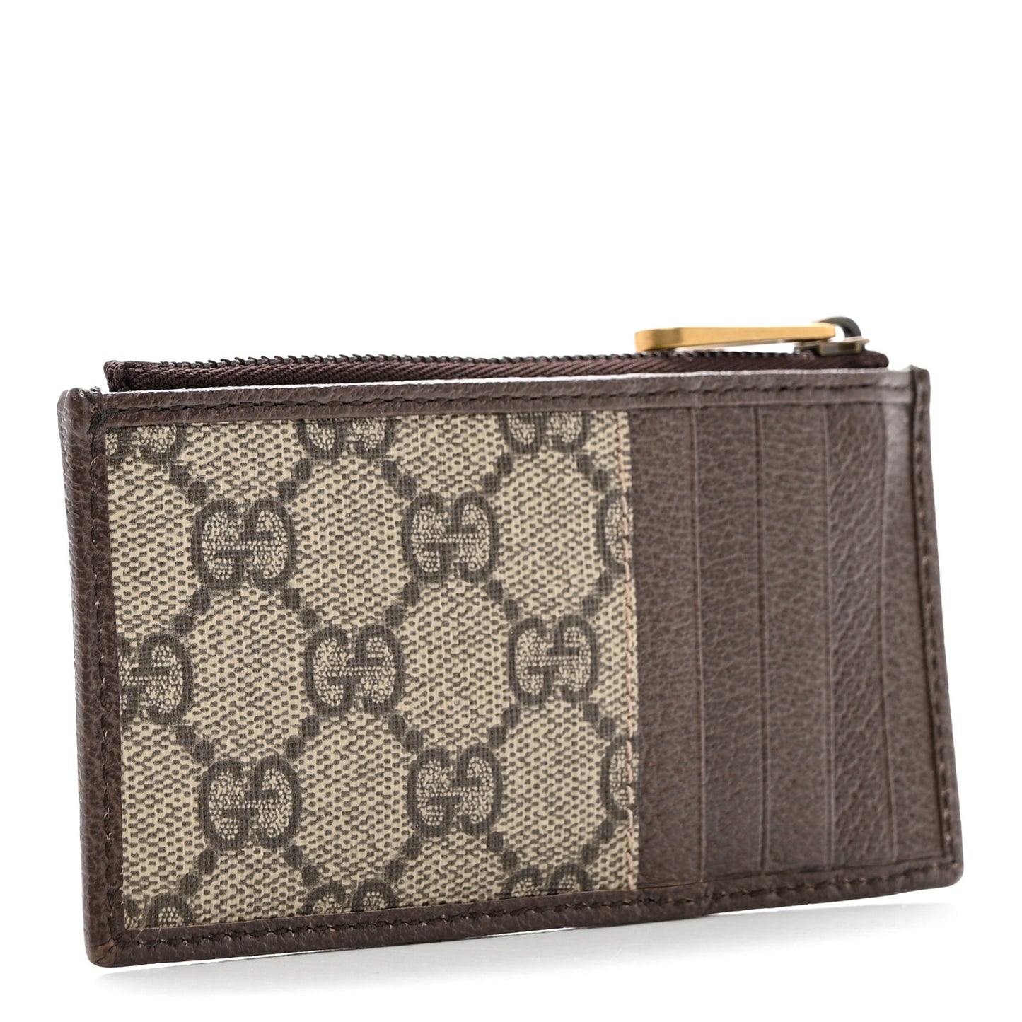GG Supreme Monogram Web Ophidia Coin Case Brown