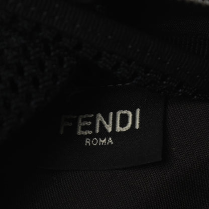 Fendi Glazed Fabric Vitello Century FF 1974 Stamp Patch Mens Pocket Belt Bag Mogano Panna Black 9 of 21