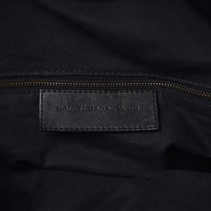 Balenciaga Nylon Agneau Classic Hardware Small Squash Duffle Bag Black 6 of 13