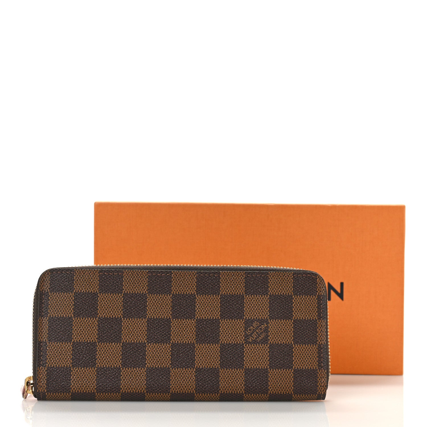 Louis Vuitton Damier Ebene Clemence Wallet Rose Ballerine 9 of 9
