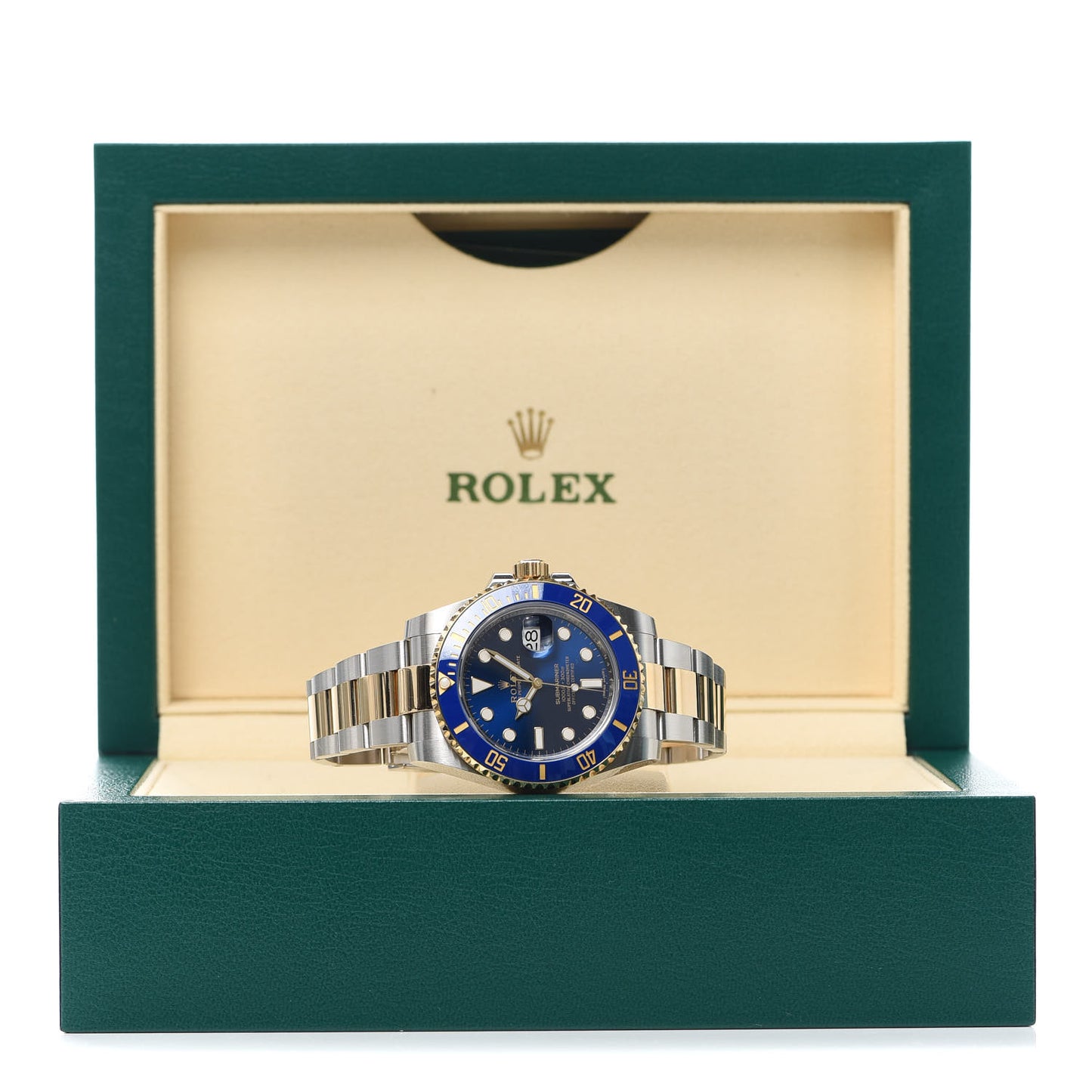 Stainless Steel 18K Yellow Gold 40mm Submariner Date Watch Royal Blue 116613LB
