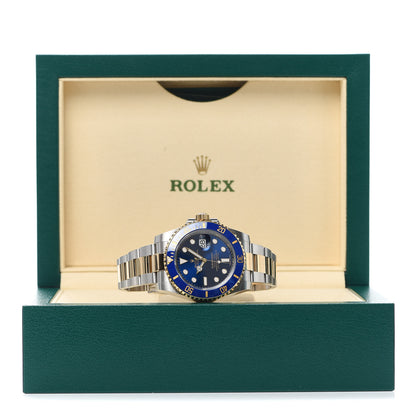 Rolex Stainless Steel 18K Yellow Gold 40mm Submariner Date Watch Royal Blue 116613LB 7 of 7