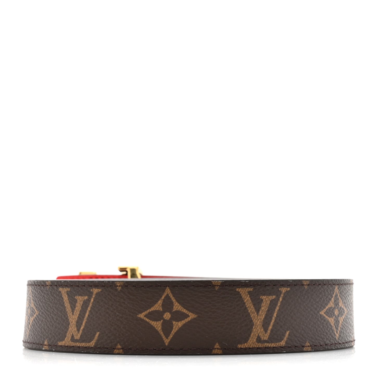 Monogram 30mm LV Initiales Reversible Belt 85 34 Coquelicot