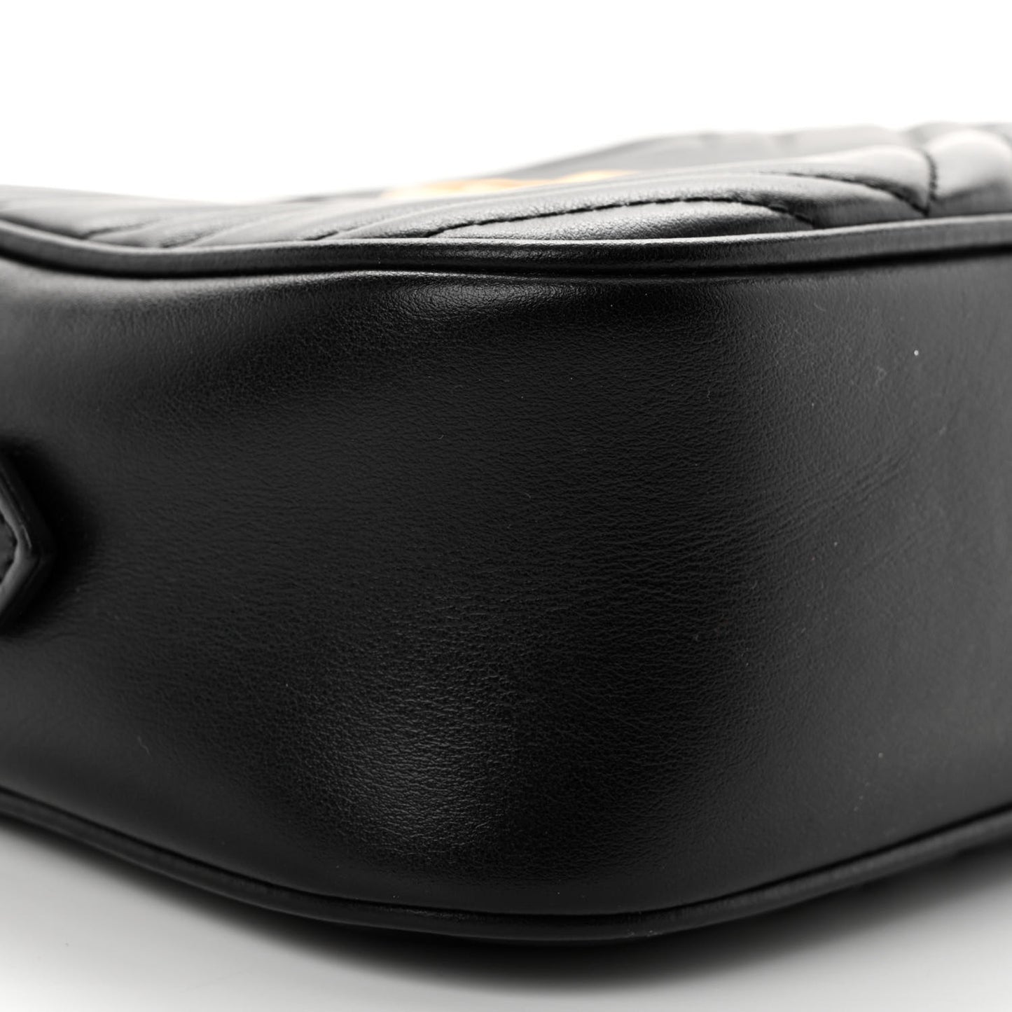 Calfskin Matelasse Small GG Marmont Chain Shoulder Bag Black