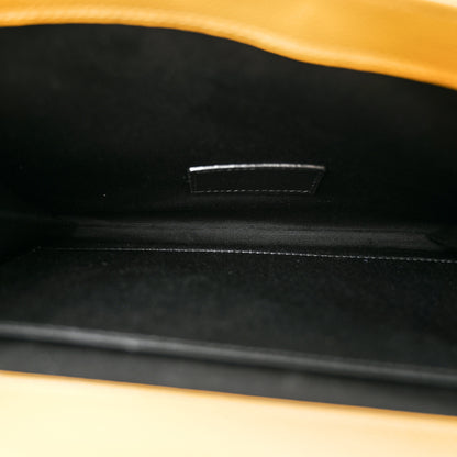 Saint Laurent Grain De Poudre Matelasse Chevron Monogram Envelope Clutch Light Chartreuse 5 of 12