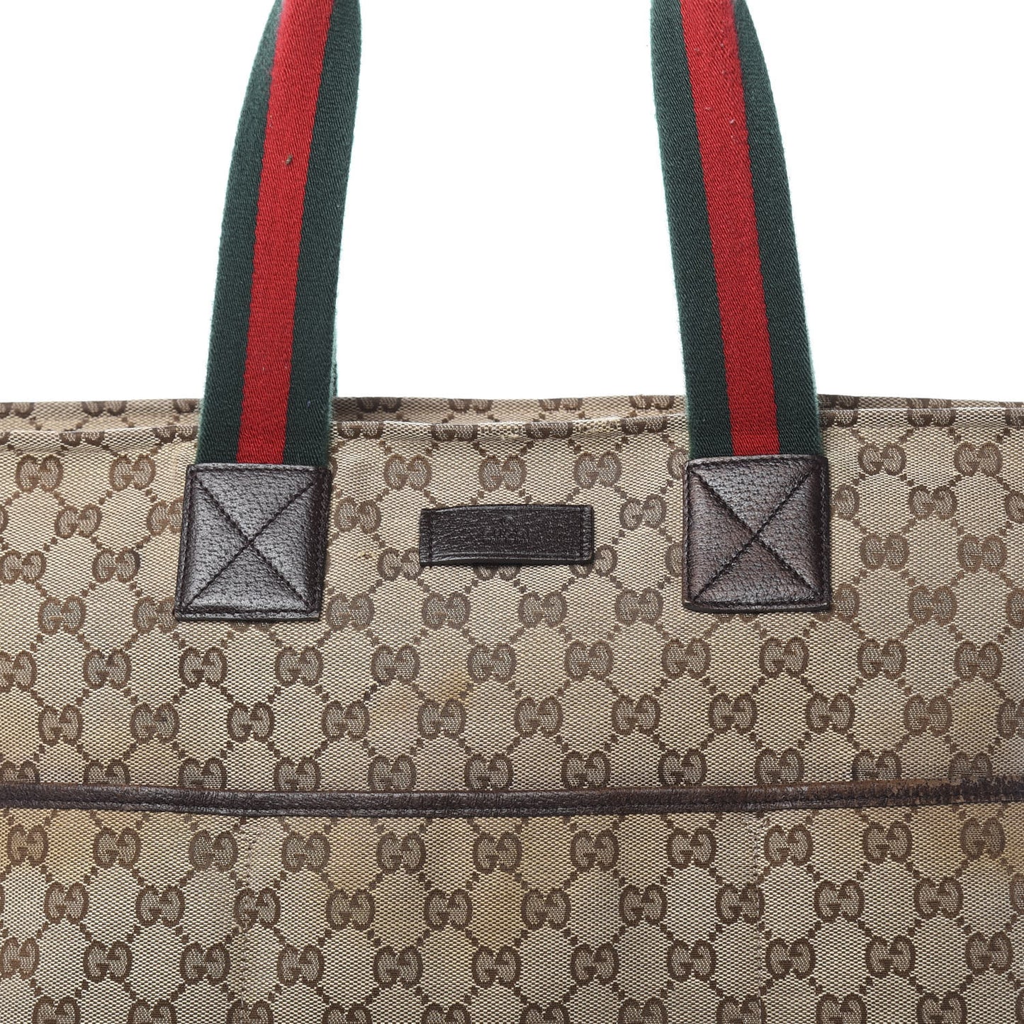 Monogram Web Large Diaper Tote Brown