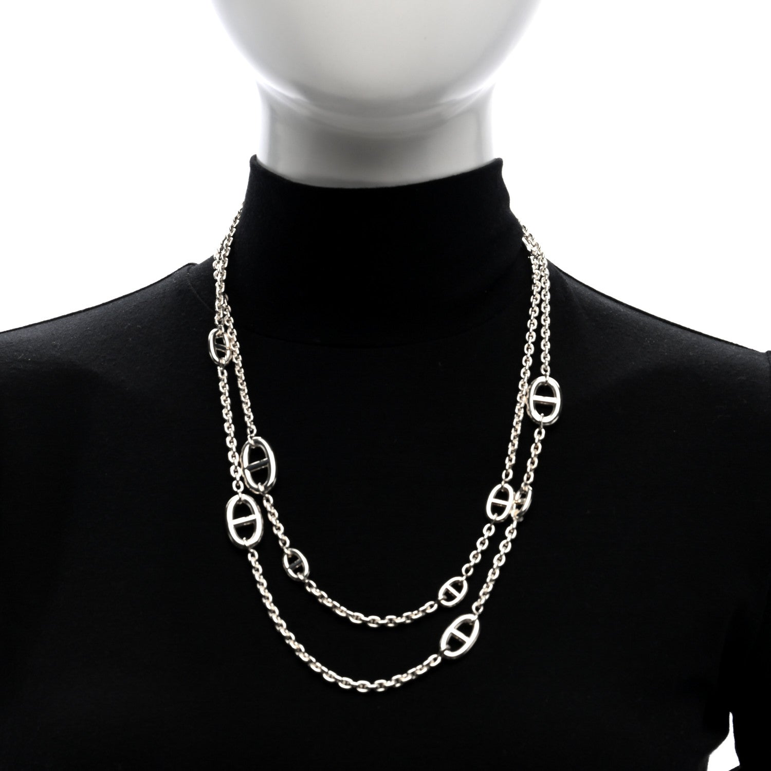 Hermes Sterling Silver Farandole Necklace 120 2 of 5