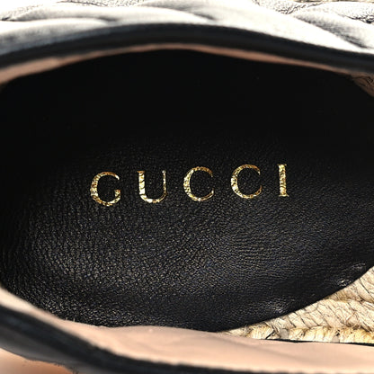 Gucci Nappa Matelasse GG Marmont Espadrilles 37.5 Black 8 of 10