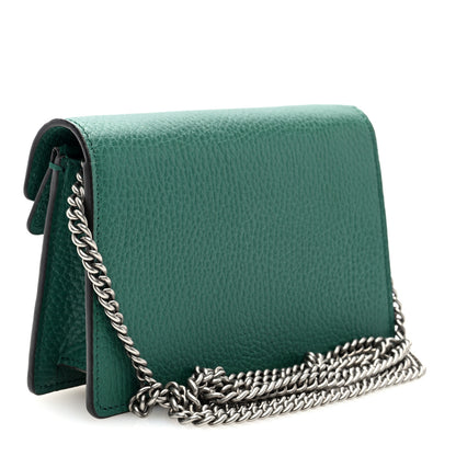 Gucci Dollar Calfskin Crystal Super Mini Dionysus Shoulder Bag Emerald 3 of 9