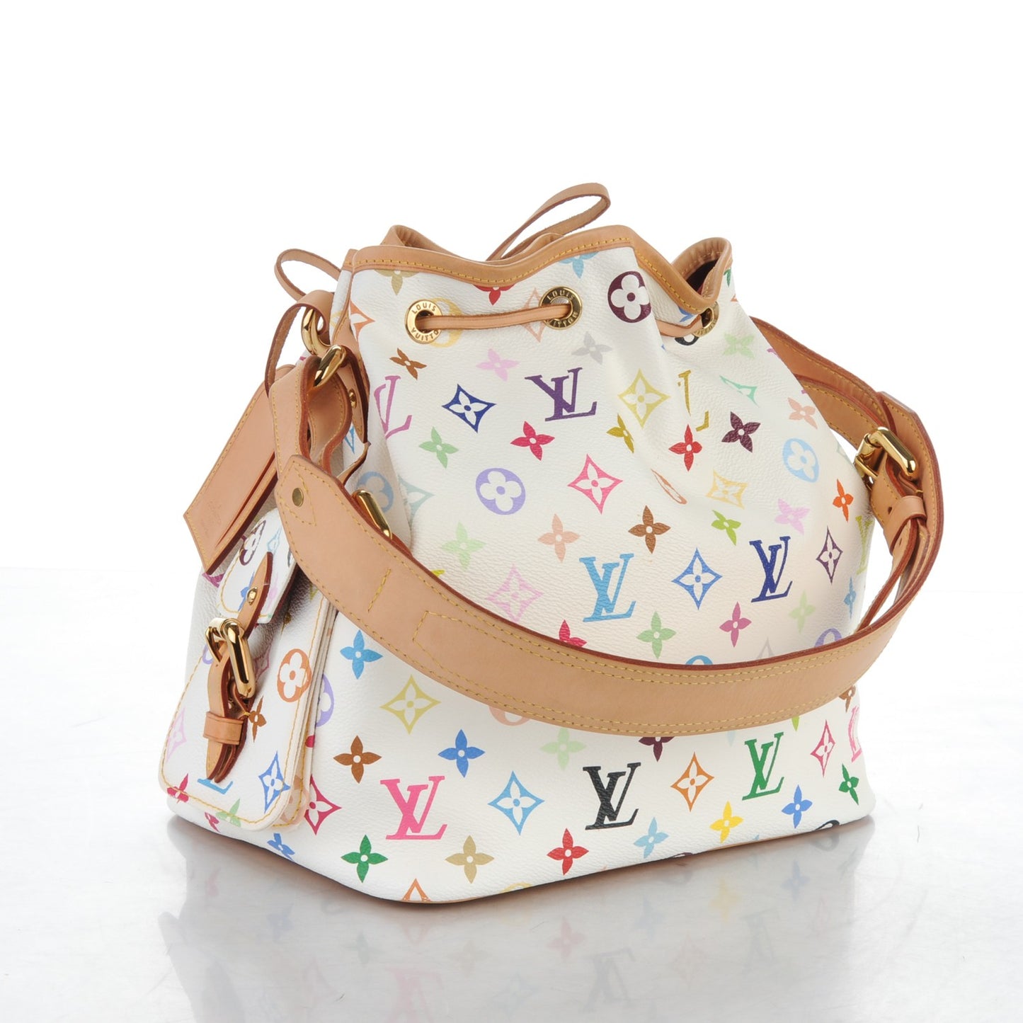 Monogram Multicolor Petit Noe White