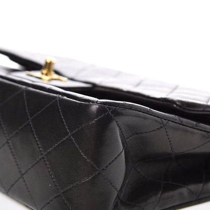 Chanel Lambskin Quilted Medium Double Flap Black 14 of 15