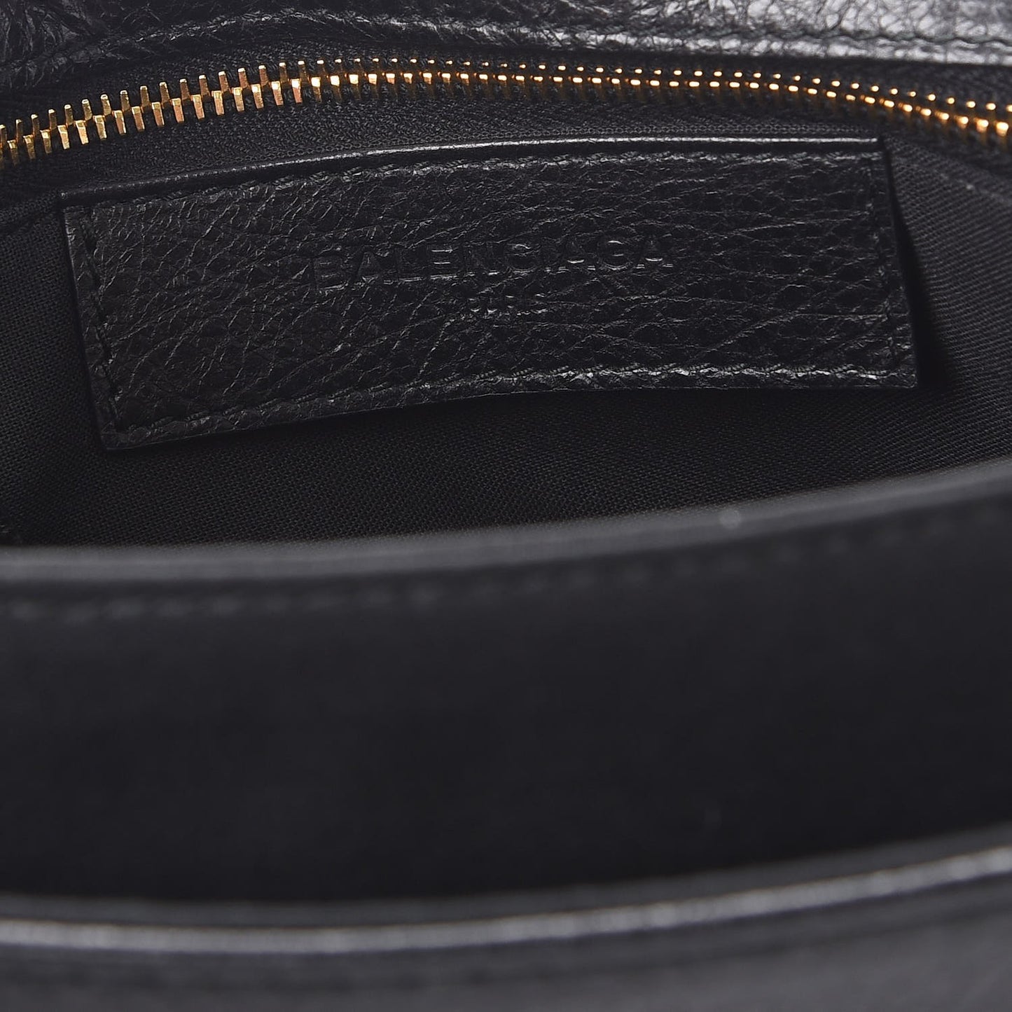Agneau Giant 12 Gold Hardware Envelope Strap Clutch Black