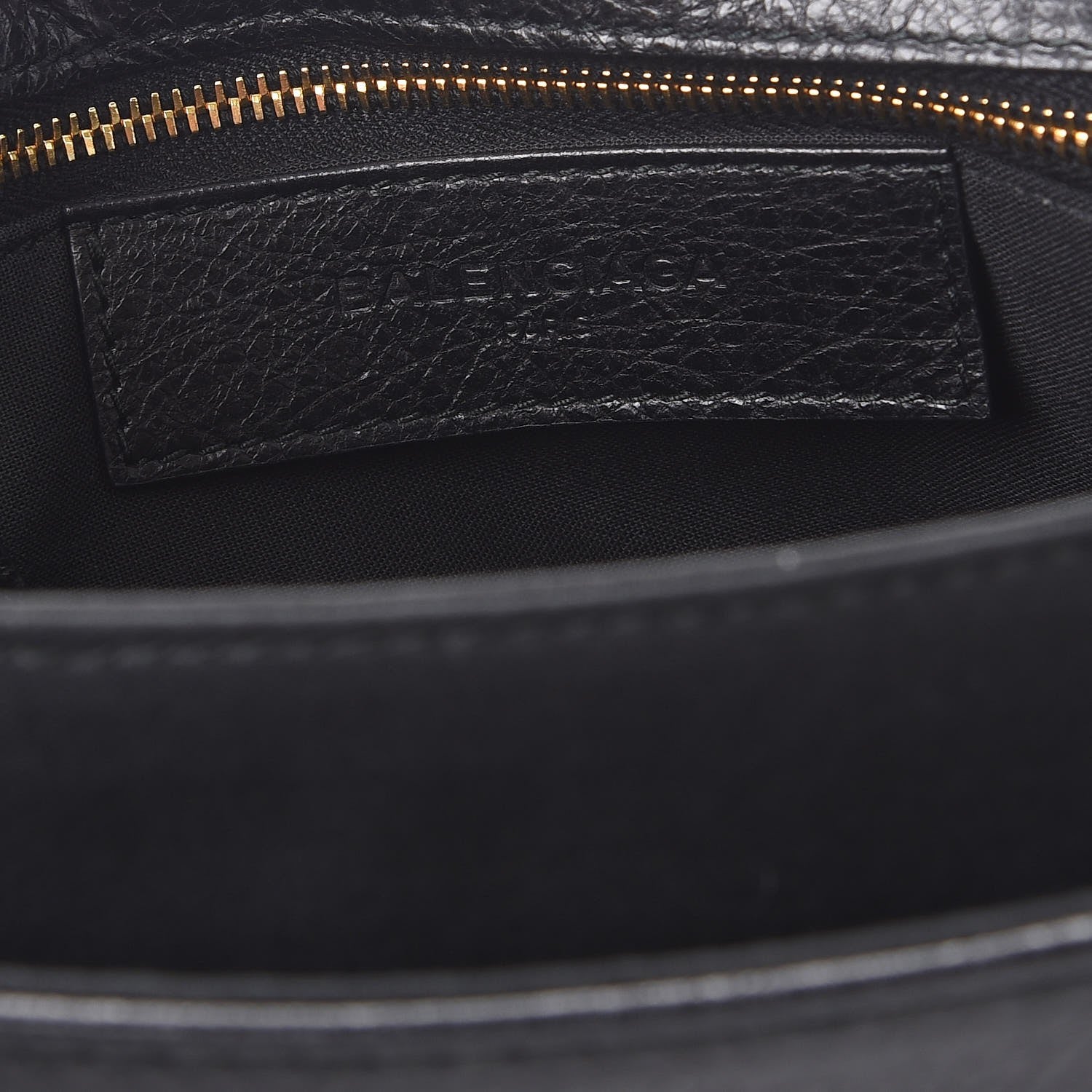 Balenciaga Agneau Giant 12 Gold Hardware Envelope Strap Clutch Black 6 of 7