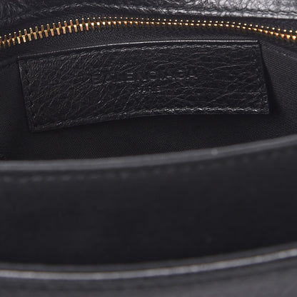 Balenciaga Agneau Giant 12 Gold Hardware Envelope Strap Clutch Black 6 of 7