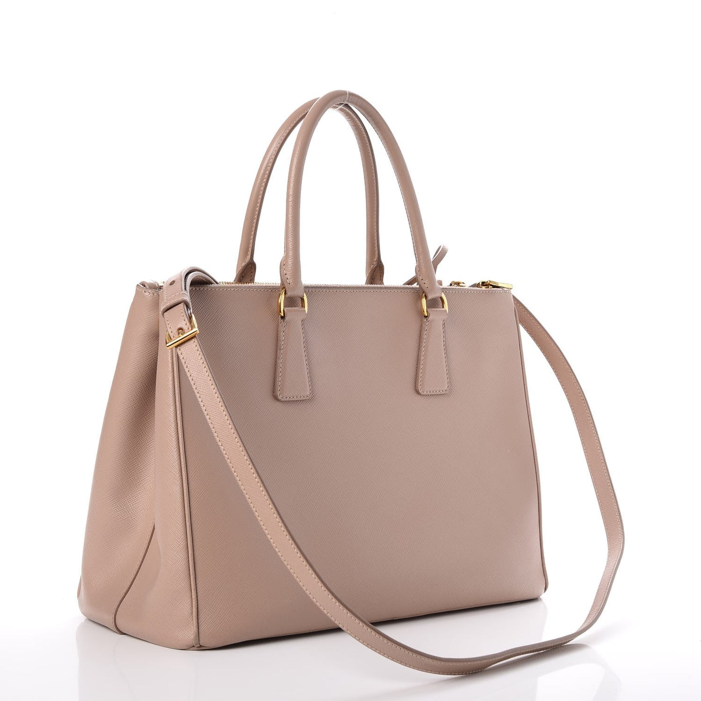 Saffiano Medium Galleria Double Zip Tote Cammeo