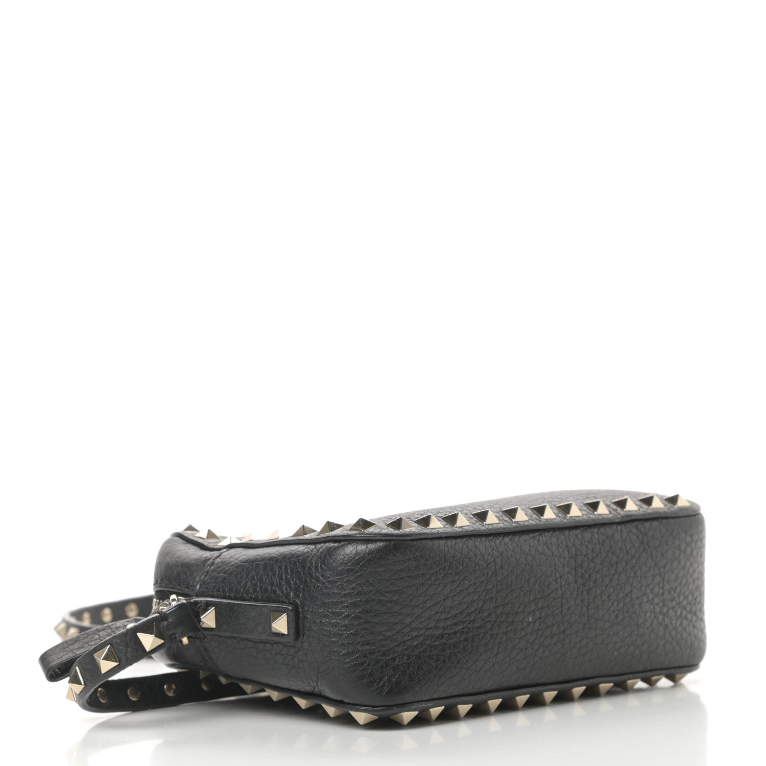 Valentino Garavani Pebbled Calfskin Rockstud Camera Crossbody Bag Black 4 of 16