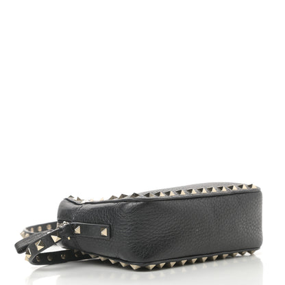 Valentino Garavani Pebbled Calfskin Rockstud Camera Crossbody Bag Black 4 of 16