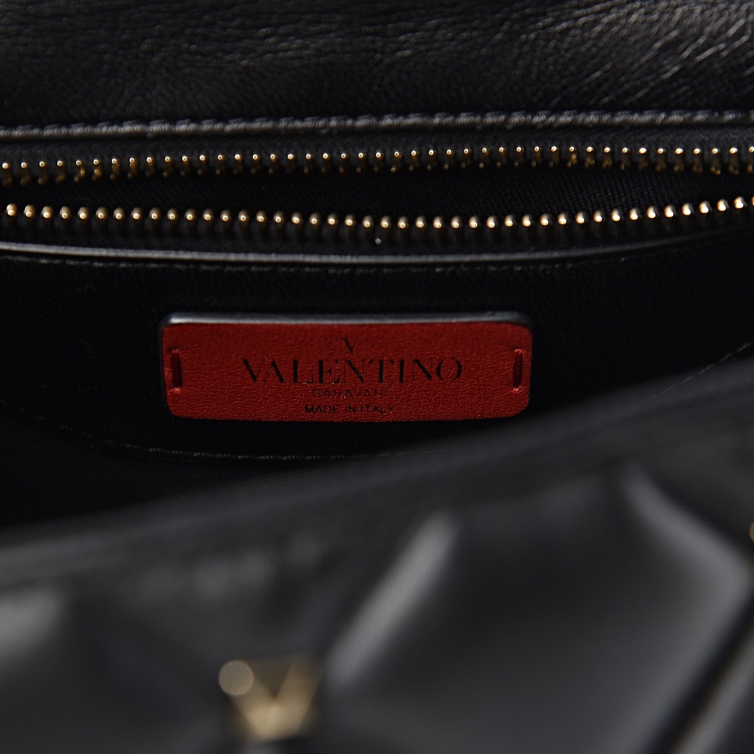 Valentino Garavani Lambskin VLTN Print Candystud Top Handle Bag Black 6 of 14