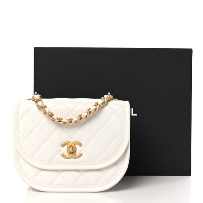 Chanel Lambskin Quilted Small Messenger Flap White 10 of 10