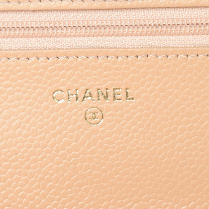 Chanel Caviar Quilted Wallet On Chain WOC Beige Clair 8 of 11