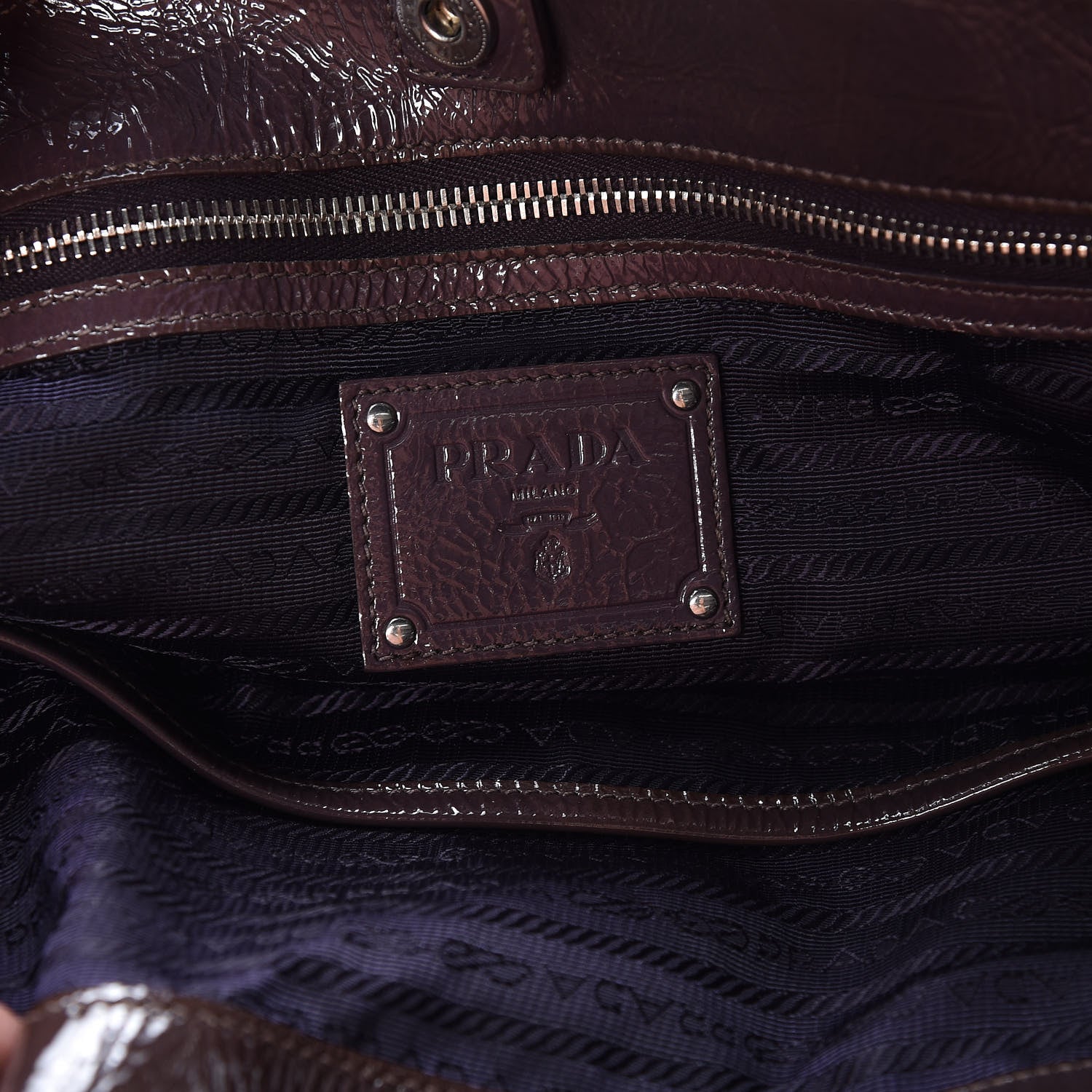 Prada Vernice Ombre Shopping Tote Purple 8 of 12