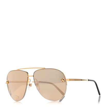 Cartier Panthere De Cartier Aviator Sunglasses Gold 1 of 7