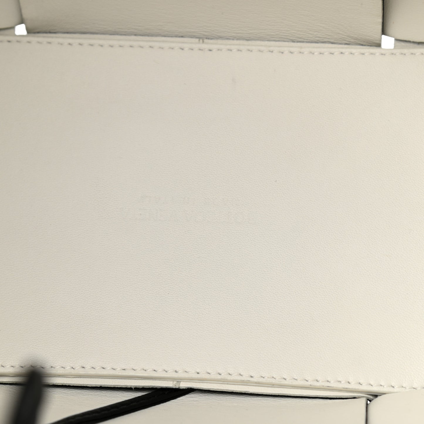 Nappa Maxi Intrecciato Arco Tote Black White