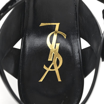 Saint Laurent Patent Tribute 75 Platform Sandals 37 Black 8 of 10