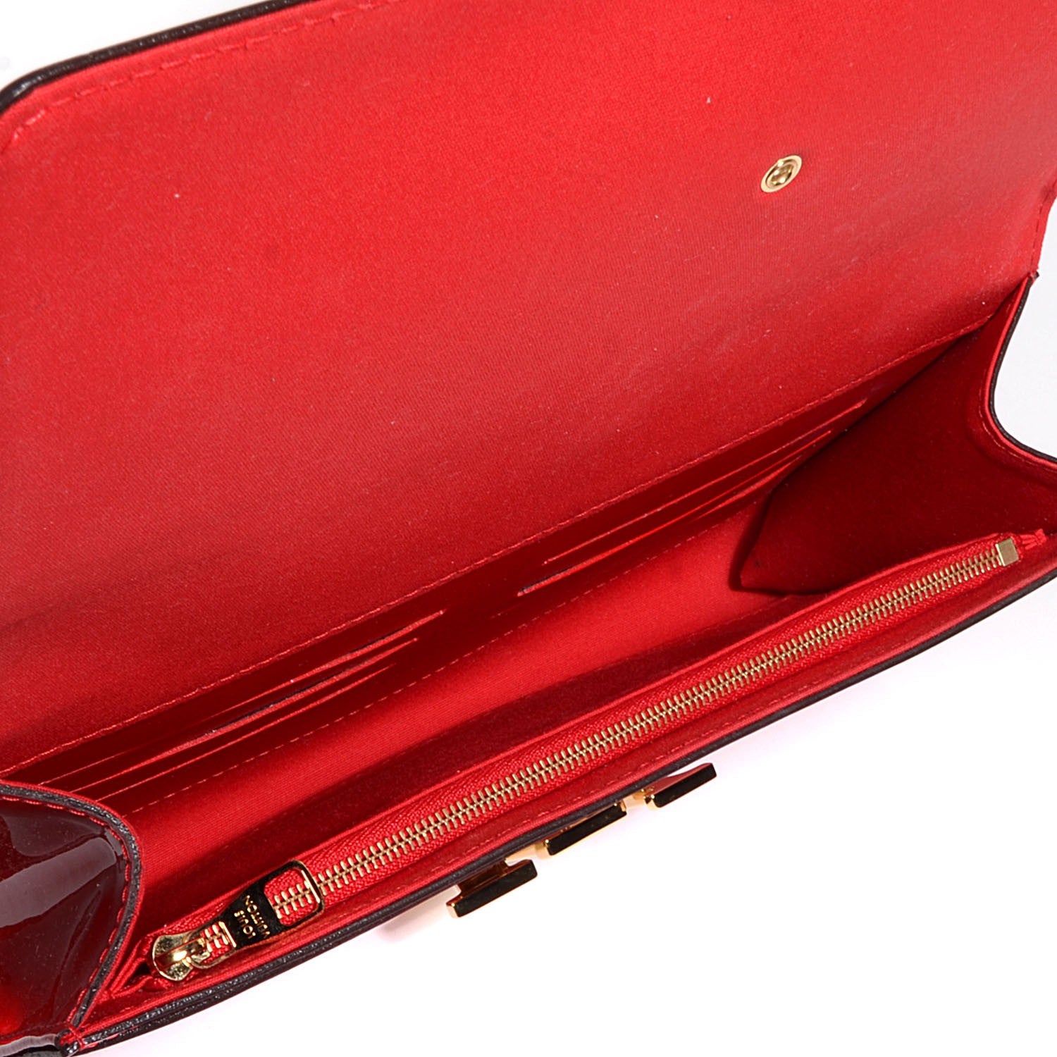 Louis Vuitton Patent Louise Clutch Pomme D'Amour 6 of 10