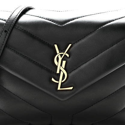 Saint Laurent Calfskin Y Quilted Monogram Toy Loulou Crossbody Bag Black 8 of 11