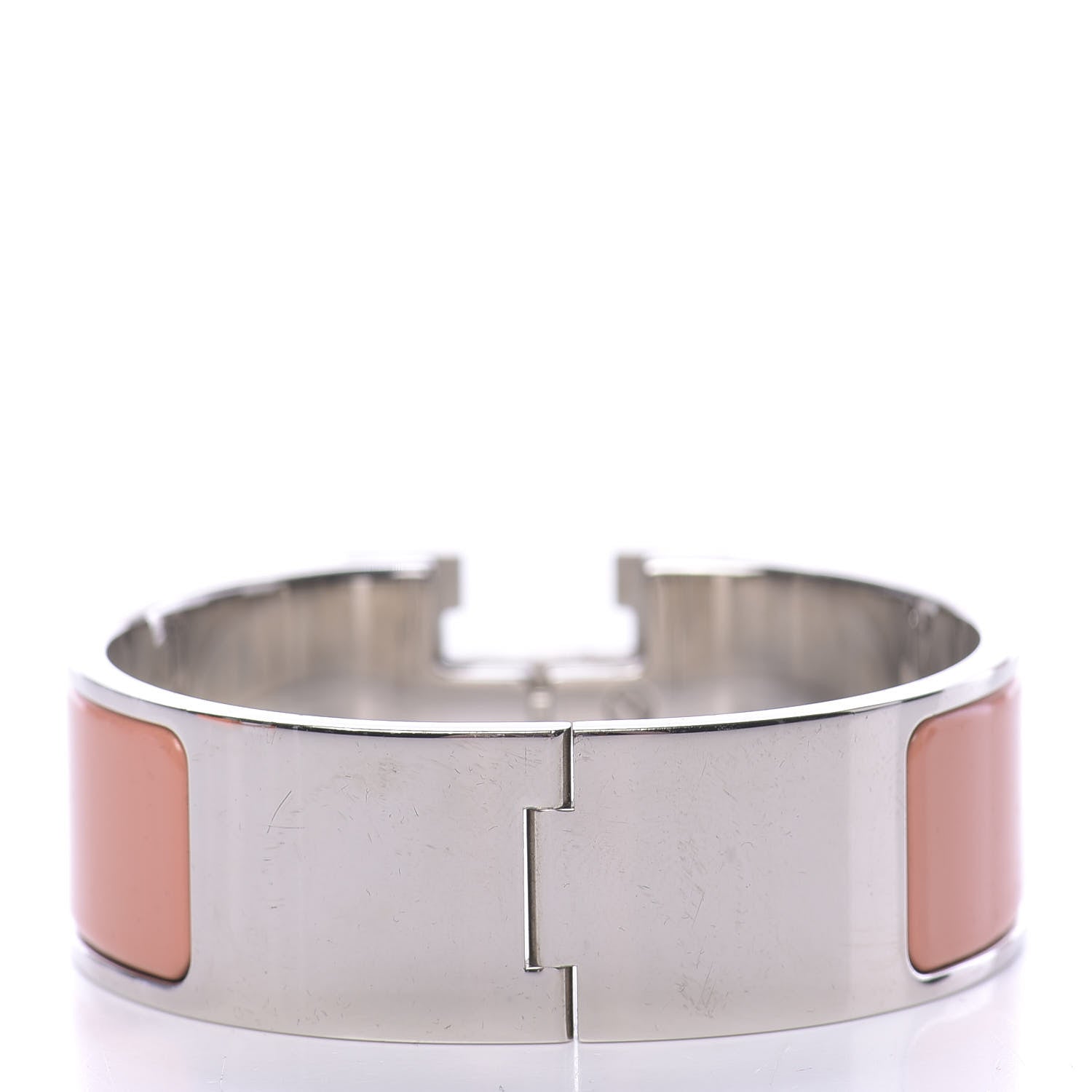 Hermes Enamel Wide Clic Clac H Bracelet PM Peach Melba 3 of 5
