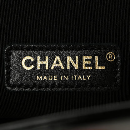 Chanel Patent Calfskin Canvas Printed Large 31 Shopping Bag Black 6 of 11