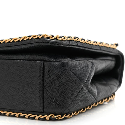 Chanel Caviar Quilted Never Ending Chain Flap Black 10 of 11
