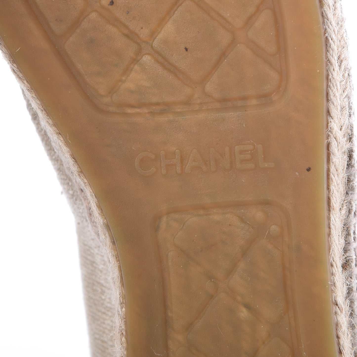 Toile Sequin CC Espadrilles 39 Beige Black