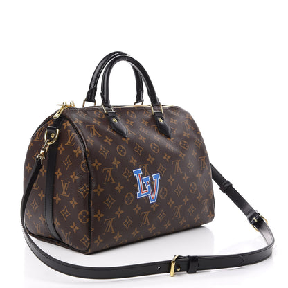 Louis Vuitton Monogram My World Tour Speedy Bandouliere 30 Black 2 of 10