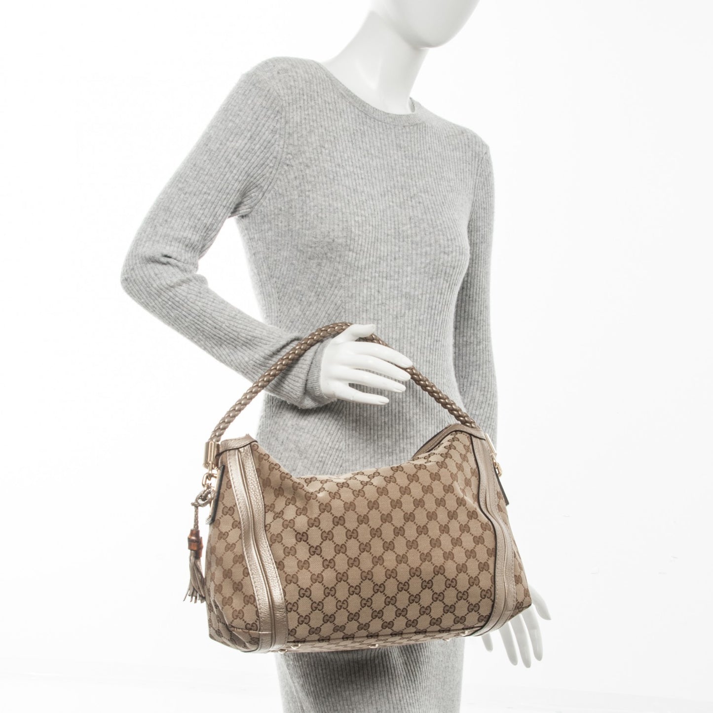 Monogram Medium Bella Hobo Gold