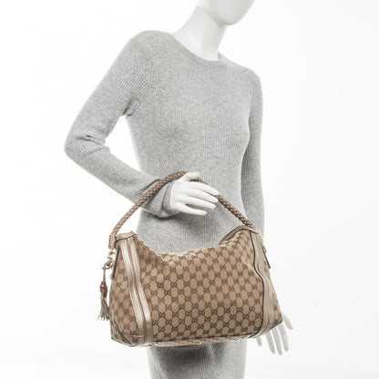 Gucci Monogram Medium Bella Hobo Gold 2 of 7