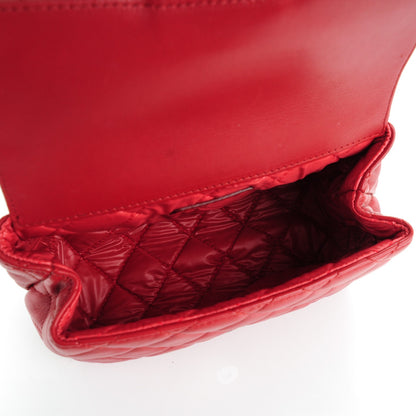 Chanel Lambskin Quilted Flap Cosmetic Case Red 5 of 7