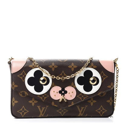 Louis Vuitton Monogram Valentine Dog Pochette Felicie Chain Wallet 1 of 15
