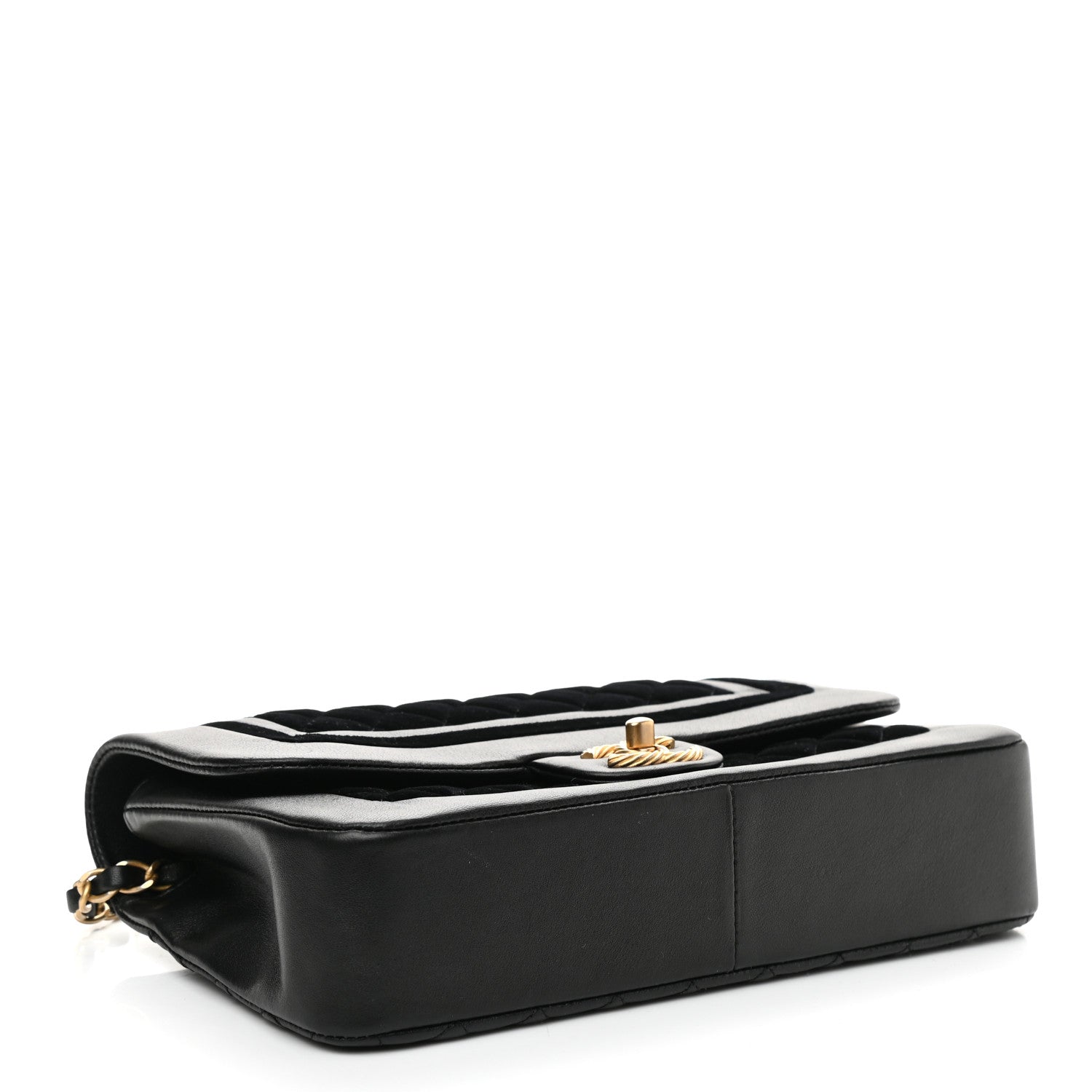 Chanel Metallic Lambskin Velvet Quilted Medium Flap Black 4 of 11