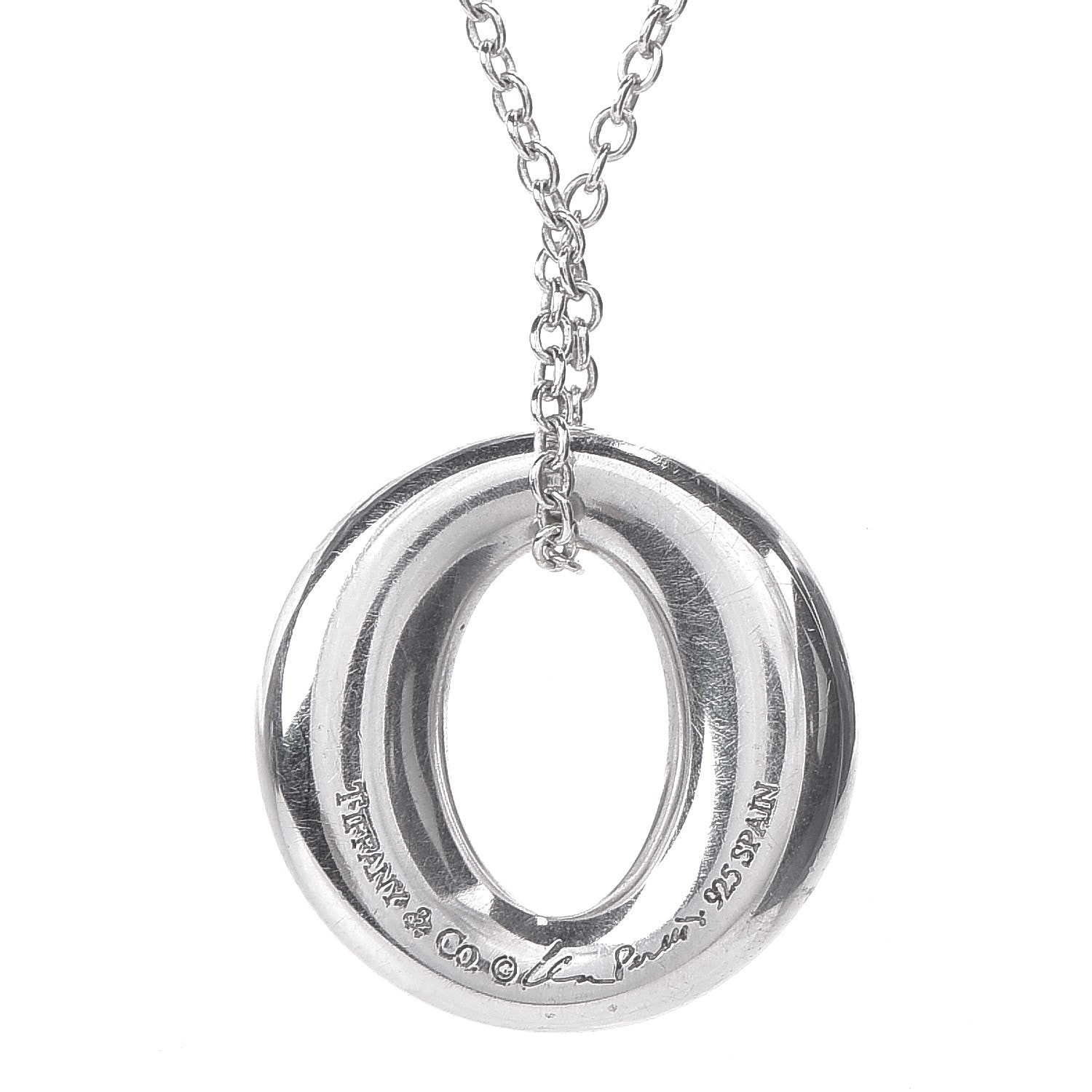 Tiffany Sterling Silver Elsa Peretti Sevillana Pendant Necklace 5 of 9